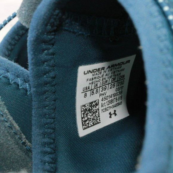 Under Armour Cinch Drift 2 Blue Mesh Slip On Running Sneakers Shoes Size 8 - Picture 8 of 9